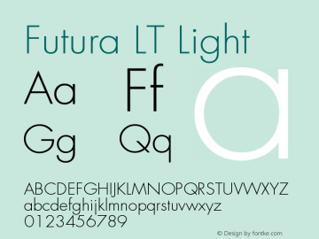 Futura LT Light Version 006.000图片样张