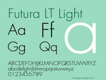 Futura LT Light Version 006.000图片样张