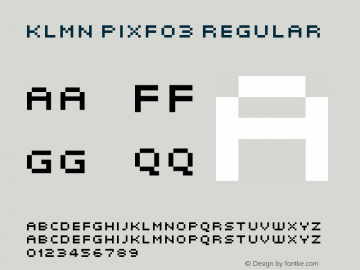 KLMN PixF03 Regular Version 1.2 29.12.2003图片样张