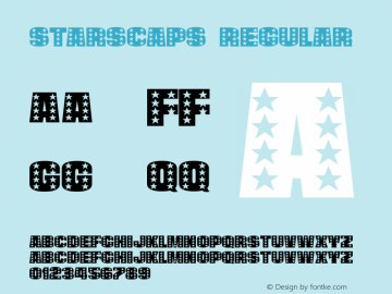 StarsCaps Regular Macromedia Fontographer 4.1 7/1/96 Font Sample