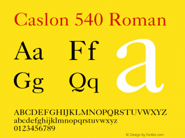 font caslon