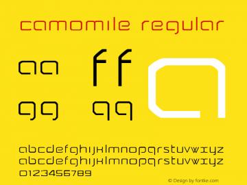 Camomile Regular Unknown Font Sample