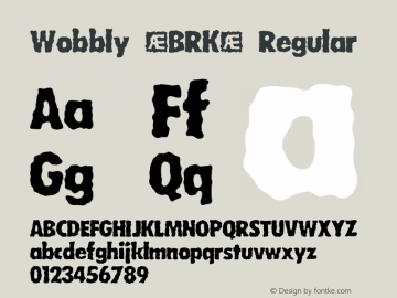 Wobbly (BRK) Regular 1.0图片样张