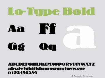 Lo-Type Bold Version 001.000图片样张