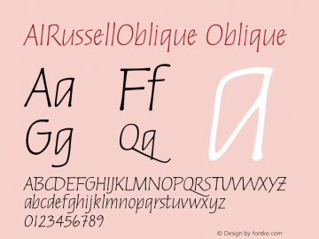 AIRussellOblique Oblique Version 001.000图片样张