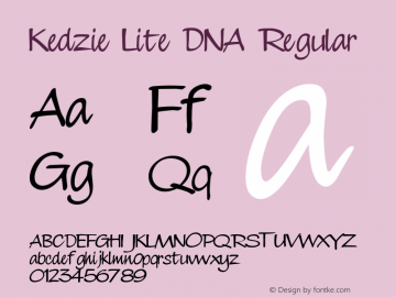 Kedzie Lite DNA Regular 001.000图片样张