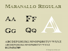 Maranallo Regular 1.05 - Embedding fixed version Font Sample