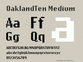 OaklandTen Medium Version 001.000 Font Sample