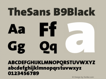 TheSans B9Black Version 001.000 Font Sample