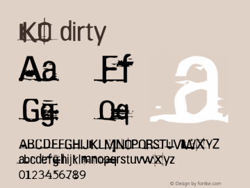 KO dirty Version 001.000 Font Sample