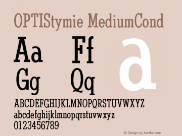 OPTIStymie MediumCond Version 001.000图片样张