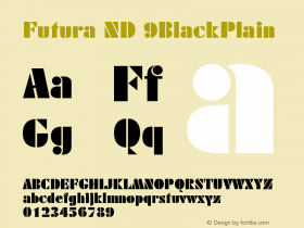 Futura ND 9BlackPlain Version 001.001图片样张