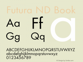 Futura ND Book Version 001.001图片样张