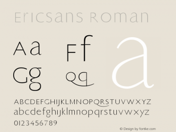 EricSans Roman Version 001.001图片样张