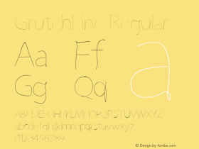 GrutchLine Regular Version 2.35 Font Sample