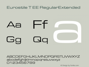 Eurostile T EE RegularExtended Version 001.004图片样张