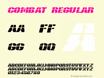 Combat Regular Version 001.000 Font Sample