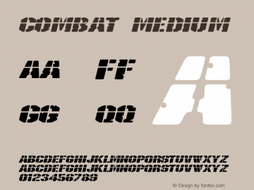 Combat Medium Version 001.000 Font Sample