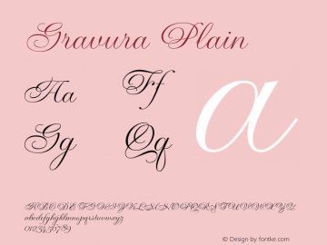 Gravura Plain Version 001.000 Font Sample