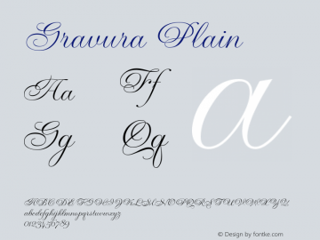 Gravura Plain Version 1.0 Font Sample