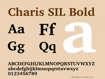 Charis SIL Bold Version 4.110; 2011; Maintenance release图片样张