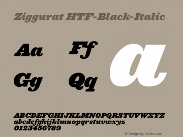 Ziggurat HTF-Black-Italic Version 001.000图片样张