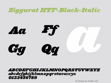 Ziggurat HTF-Black-Italic Version 001.000图片样张