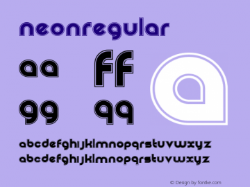 Neon Regular Version 1.000 Font Sample