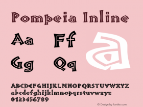 Pompeia Inline Version 001.000 Font Sample