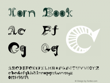 Horn Book Version 1.0 Font Sample