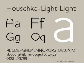 Houschka-Light Light Version 001.000 Font Sample