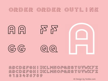 Order Order Outline Unknown Font Sample