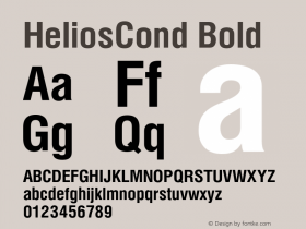 HeliosCond Bold OTF 1.0;PS 004.001;Core 116;AOCW 1.0 161图片样张