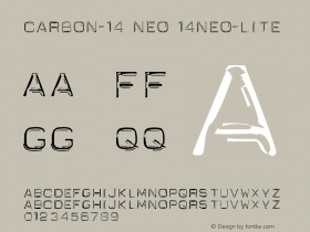 Carbon-14 Neo 14Neo-Lite Version 001.000 Font Sample