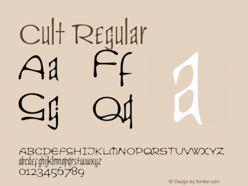 Cult Regular Version 1.0 Font Sample