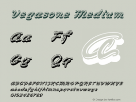 Vegasone Medium Version 001.000 Font Sample