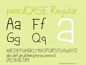 pencilCASE Regular Version 1.00 February 17, 2009, initial release, www.yourfonts.com图片样张