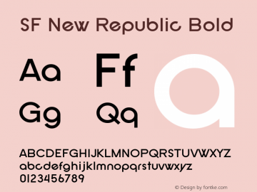 SF New Republic Bold v2.0 - Freeware Font Sample