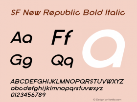 SF New Republic Bold Italic v2.0 - Freeware图片样张