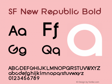 SF New Republic Bold 1.0 Font Sample