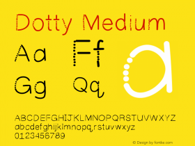 Dotty Medium Version 001.000 Font Sample