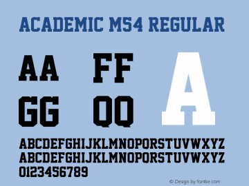 Academic M54 Regular Version 1.01 June 21, 2010 Font Sample