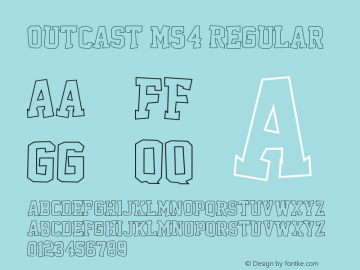 Outcast M54 Regular Version 1.01 June 21, 2010 Font Sample