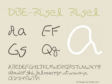 DBE-Rigel Rigel Version 1.000 Font Sample