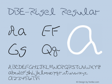 DBE-Rigel Regular 1.000 Font Sample