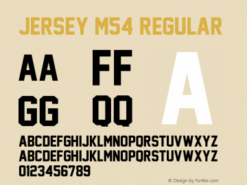 Jersey M54 Regular Version 1.01 June 21, 2010 Font Sample