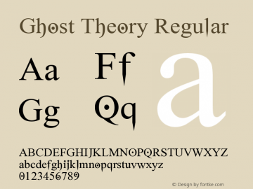 Ghost Theory Regular Version 1.00 January 28, 2010, initial release图片样张
