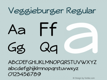 Veggieburger Regular Version 001.000 Font Sample