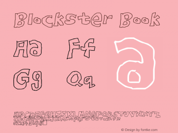 Blockster Book Version 1.00 March 14, 2009, Font Sample