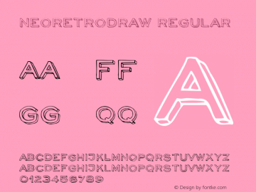 NeoRetroDraw Regular Macromedia Fontographer 4.1.5 18.07.2004 Font Sample